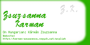 zsuzsanna karman business card