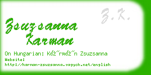 zsuzsanna karman business card